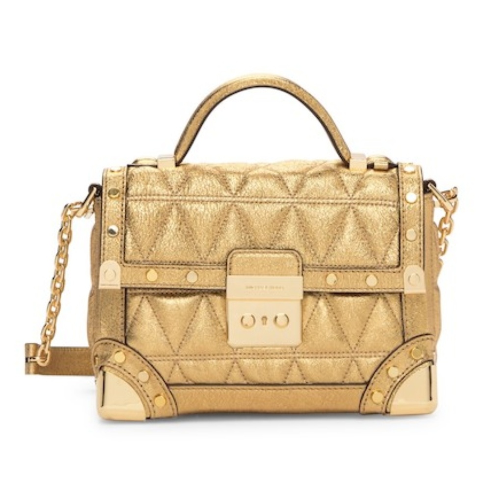 MICHAEL Michael Kors Cori Metallic Small Trunk Cro